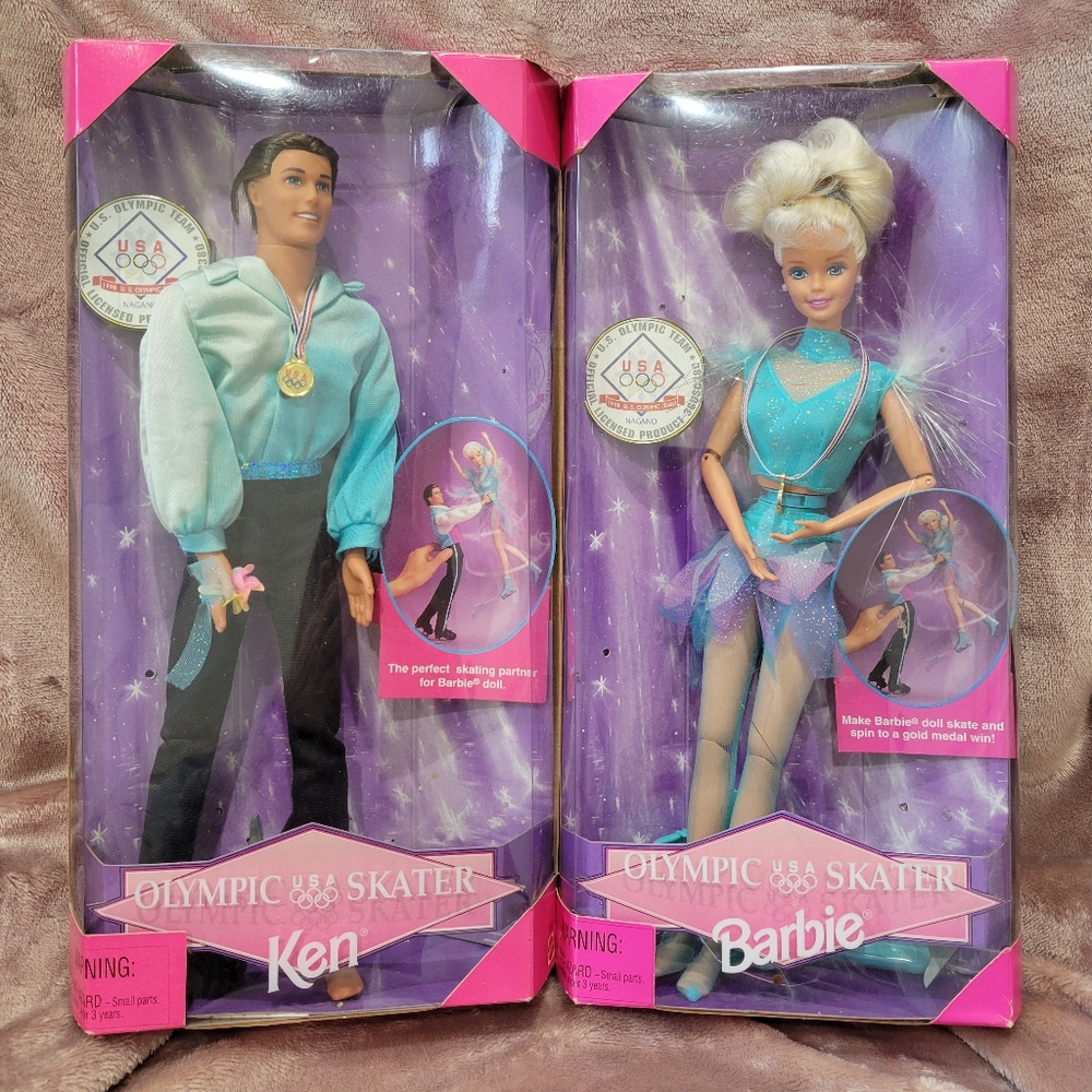 Olympic Skaters Barbie AND Ken